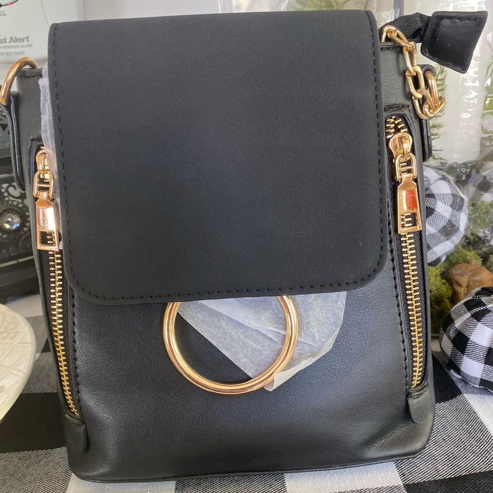 Black Shoulder Backpack Bag